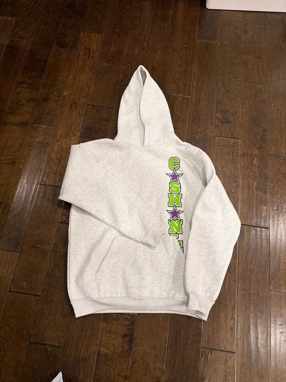Cash Only Track Pullover Hoodie Ash Grey Size XL